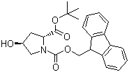 结构式 CAS# 464193-92-8, Fmoc-反式-4-羟基-D-脯氨酸叔丁酯; N-芴甲氧羰基-反式-4-羟基-D-脯氨酸叔丁酯