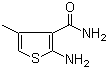 structure of CAS# 4651-97-2, 2-Amino-4-methyl-3-thiophenecarboxamide;2-Amino-3-carbamoyl-4-methylthiophene; NSC 160952; NSC 210726