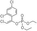 structure of CAS# 470-90-6, Chlorfenvinfos;O,O-Diethyl-O-1-(2',4'-dichloro-phenyl)-2-chlorovinyl-phosphate; 2,4-Dichloro-alpha-(chloromethylene)benzyl diethyl phosphate