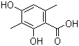 结构式 CAS# 4707-46-4, 2,4-二羟基-3,6-二甲基苯甲酸