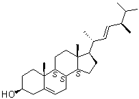 structure of CAS# 474-67-9, Brassicasterol;Ergosta-5,22(E)-dien-3beta-ol; delta5,22-Ergostadien-3beta-ol; delta5,22-Ergostadienol
