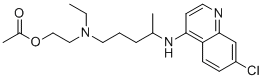 结构式 CAS# 47493-14-1, 羟氯喹O-乙酸酯