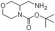 structure of CAS# 475106-18-4, 3-Aminomethylmorpholine-4-carboxylic acid tert-butyl ester