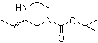 structure of CAS# 475272-54-9, (S)-1-Boc-3-isopropylpiperazine