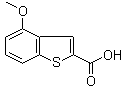 结构式 CAS# 476199-14-1, 4-甲氧基苯并噻吩-2-羧酸