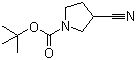 structure of CAS# 476493-40-0, 1-N-Boc-3-Cyanopyrrolidine;tert-Butyl 3-cyanopyrrolidine-1-carboxylate; 3-Cyano-pyrrolidine-1-carboxylic acid tert-butyl ester