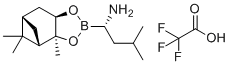 structure of CAS# 477254-69-6, (S)-BoroLeu-(-)-Pinanediol-CF3COOH;(1S)-3-methyl-1-[(1S,2S,6R,8S)-2,9,9-trimethyl-3,5-dioxa-4-boratricyclo[6.1.1.02,6]decan-4-yl]butan-1-amine;2,2,2-trifluoroacetic acid