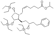 Latanoprost tris(triethylsilyl) ether molecular structure (CAS 477884-78-9)