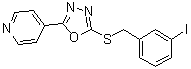 结构式 CAS# 478482-75-6, 4-[5-[[(3-碘苯基)甲基]硫基]-1,3,4-恶二唑-2-基]吡啶