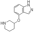 结构式 CAS# 478830-50-1, 4-(哌啶-3-基氧基)-1H-吲唑