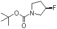 结构式 CAS# 479253-00-4, N-反式-BOC-(3S)-氟吡咯烷; N-反式-叔丁氧羰基-(3S)-氟吡咯烷