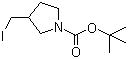 结构式 CAS# 479622-36-1, 3-(碘甲基)吡咯烷-1-甲酸叔丁酯