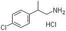 structure of CAS# 4806-79-5, 2-(4-Chlorophenyl)propan-1-amine hydrochloride;p-Chloro-beta-methylphenethylamine hydrochloride