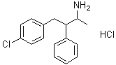 4-氯-alpha-甲基-beta-苯基苯丙胺盐酸盐分子结构 (CAS 4814-11-3)