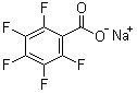 structure of CAS# 4830-57-3, Sodium pentafluorobenzoate;2,3,4,5,6-Pentafluorobenzoic acid sodium salt