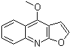 structure of CAS# 484-29-7, Dictamnine;4-Methoxyfuro[2,3-b]quinoline