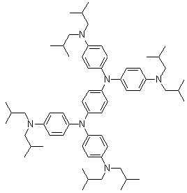 结构式 CAS# 485831-34-3, N,N,N',N'-四[4-(二异丁基氨基)苯基]-1,4-苯二胺