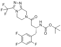 结构式 CAS# 486460-23-5, N-叔丁氧羰基-西他列汀
