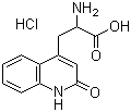 结构式 CAS# 4876-14-6, 2-氨基-3-(2-氧代-1,2-二氢喹啉-4-基)丙酸盐酸盐