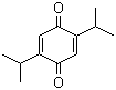 structure of CAS# 490-91-5, Thymoquinone;2-Isopropyl-5-methyl-p-benzoquinone; 2-Isopropyl-5-methylbenzoquinone; 2-Methyl-5-(1-methylethyl)-2,5-cyclohexadiene-1,4-dione; 2-Methyl-5-isopropyl-1,4-benzoquinone; 2-Methyl-5-isopropyl-p-benzoquinone; 5-Isopropyl-2-methyl-1,4-benzoquinone; 5-Isopropyl-2-methyl-p-benzoquinone; NSC 2228; Thymoquinon; p-Cymene-2,5-dione