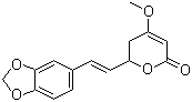 structure of CAS# 495-85-2, (+)-Methysticin;(R)-5,6-Dihydro-4-methoxy-6-(3,4-(methylenedioxy)styryl)-2H-pyran-2-one