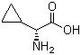 结构式 CAS# 49607-01-4, D-环丙基甘氨酸; (R)-环丙氨基乙酸