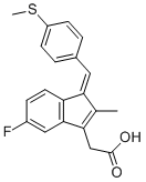 structure of CAS# 49627-27-2, Sulindac Sulfide;2-[(3Z)-6-fluoro-2-methyl-3-[(4-methylsulfanylphenyl)methylidene]inden-1-yl]acetic acid