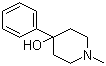 1-Methyl-4-phenylpiperidin-4-ol molecular structure (CAS 4972-68-3)