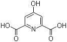 structure of CAS# 499-51-4, 2,6-Dicarboxy-4-hydroxypyridine;4-Hydroxydipicolinic acid; 4-Hydroxypyridine-2,6-carboxylic acid; 4-Hydroxypyridine-2,6-dicarboxylic acid; Helidaminic acid