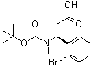 (betaS)-2-溴-beta-[[叔丁氧羰基]氨基]苯丙酸分子结构 (CAS 500770-75-2)