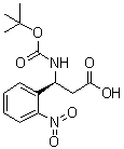 structure of CAS# 500770-83-2, (betaS)-beta-[[(1,1-Dimethylethoxy)carbonyl]amino]-2-nitrobenzenepropanoic acid