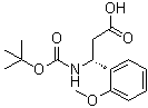 structure of CAS# 500788-85-2, (betaR)-beta-[[(1,1-Dimethylethoxy)carbonyl]amino]-2-methoxybenzenepropanoic acid