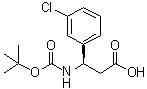 structure of CAS# 500789-06-0, (betaR)-3-Chloro-beta-[[(1,1-dimethylethoxy)carbonyl]amino]benzenepropanoic acid