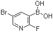 结构式 CAS# 501435-91-2, 5-溴-2-氟吡啶-3-硼酸