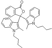 结构式 CAS# 50292-91-6, 3,3-二(1-丁基-2-甲基吲哚-3-基)苯酞
