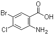 structure of CAS# 50419-88-0, 2-Amino-5-bromo-4-chlorobenzoic acid;4-Chloro-5-bromoanthranilic acid; 5-Bromo-4-chloroanthranilic acid