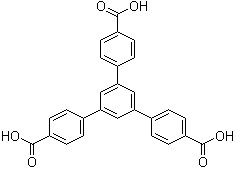 structure of CAS# 50446-44-1, 1,3,5-Tris(4-carboxyphenyl)benzene;Benzene-1,3,5-tribenzoic acid; Benzene-1,3,5-tris(4-benzoic acid); Benzene-1,3,5-triyltris(4-benzoic acid); Benzenetribenzoic acid