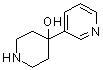 structure of CAS# 50461-59-1, 4-(Pyridin-3-yl)piperidin-4-ol;4-Hydroxy-4-(pyridin-3-yl)piperidine