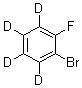 structure of CAS# 50592-35-3, o-Bromofluorobenzene-d<sub>4</sub>;1-bromo-2,3,4,5-tetradeuterio-6-fluorobenzene
