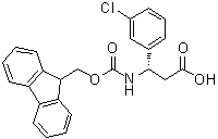 structure of CAS# 507472-16-4, (betaS)-3Chloro-beta-[[(9H-fluoren-9-ylmethoxy)carbonyl]amino]benzenepropanoic acid