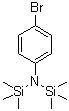 structure of CAS# 5089-33-8, N,N-Bis(trimethylsilyl)-4-bromoaniline;N-(4-Bromophenyl)-1,1,1-trimethyl-N-(trimethylsilyl)silanamine; p-Bromo-N,N-bis(trimethylsilyl)aniline