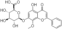 结构式 CAS# 51059-44-0, 汉黄芩甙; 汉黄芩苷
