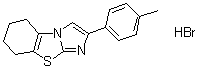 结构式 CAS# 511296-88-1, 5,6,7,8-四氢-2-(4-甲基苯基)咪唑并[2,1-b]苯并噻唑氢溴酸盐