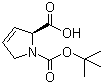 结构式 CAS# 51154-06-4, (S)-1-(叔丁氧羰基)-2,5-二氢-1H-吡咯-2-羧酸