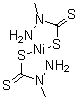 1-甲基肼二硫代甲酸镍络合物分子结构 (CAS 51154-71-3)