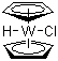 双(环戊二烯)氢氯化钨分子结构 (CAS 51177-12-9)