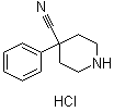 结构式 CAS# 51304-58-6, 4-氰基-4-苯基哌啶盐酸盐