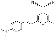 structure of CAS# 51325-91-8, 4-(Dicyanomethylene)-2-methyl-6-(4-dimethylaminostyryl)-4H-pyran;[2-[2-[4-(Dimethylamino)phenyl]ethenyl]-6-methyl-4H-pyran-4-ylidene]propanedinitrile; DCM