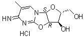 结构式 CAS# 51391-96-9, [2R-(2alpha,3beta,3abeta,9abeta)]-2,3,3a,9a-四氢-3-羟基-6-亚氨基-7-甲基-6H-呋喃并[2',3':4,5]恶唑并[3,2-a]嘧啶-2-甲醇单盐酸盐