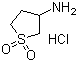 structure of CAS# 51642-03-6, 3-Aminosulfolane hydrochloride;Tetrahydro-3-thiophenamine 1,1-dioxide hydrochloride